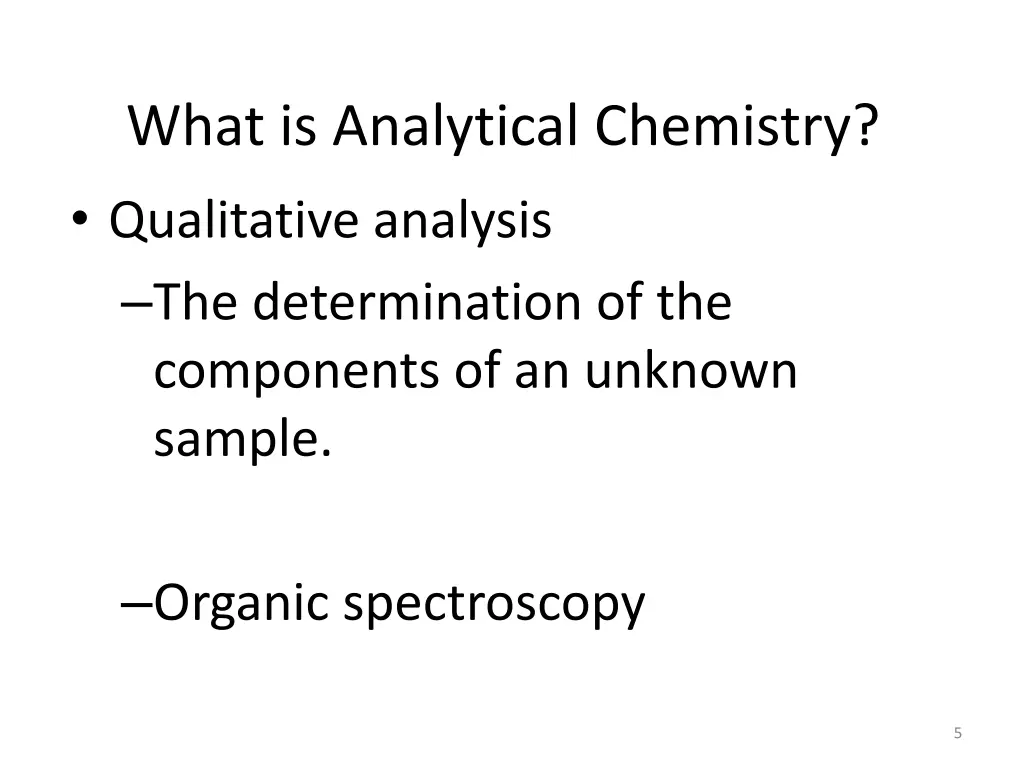 what is analytical chemistry qualitative analysis
