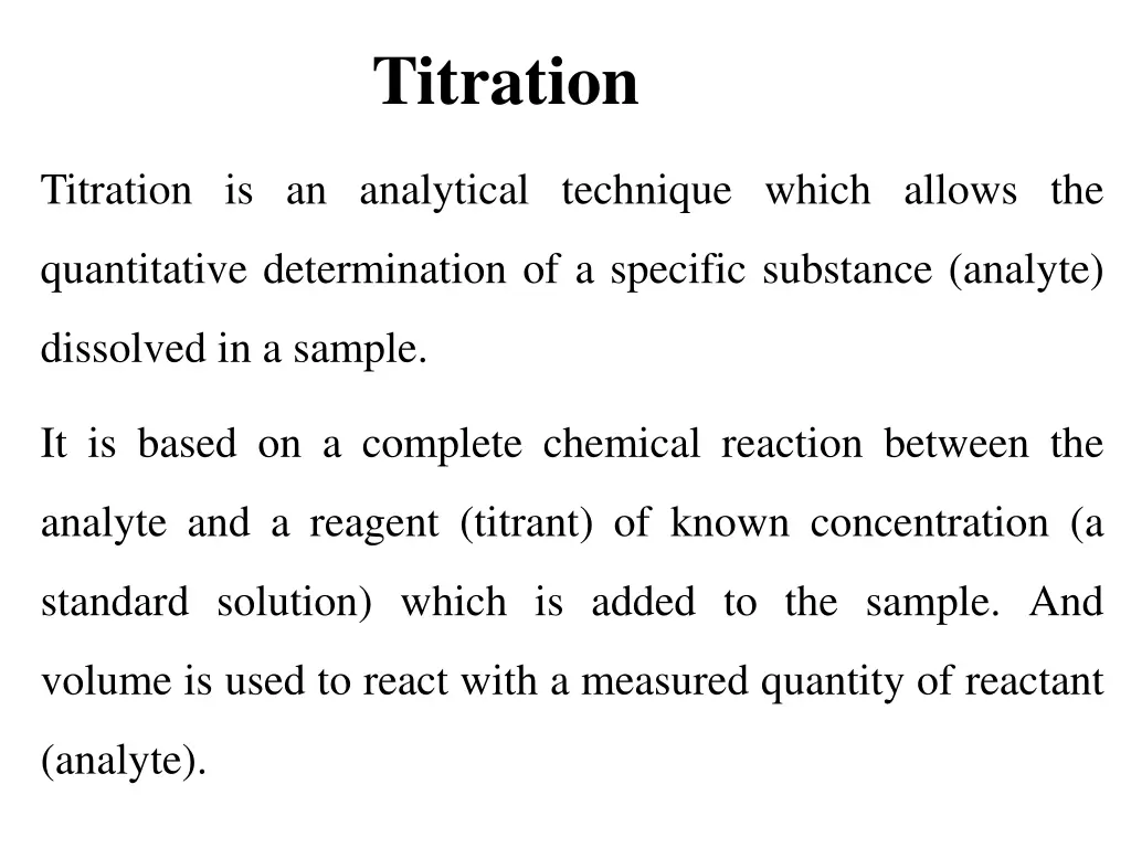 titration