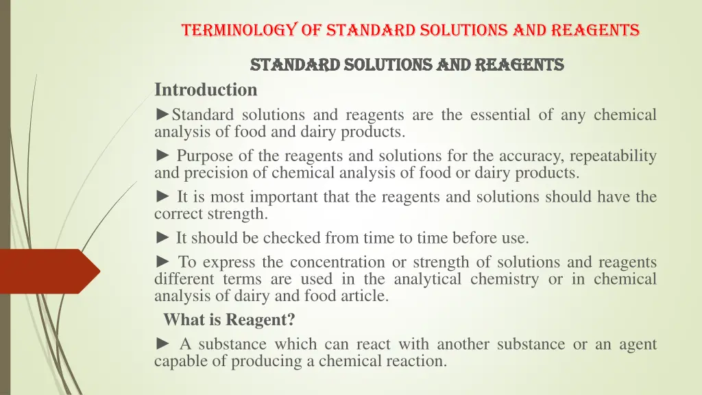 terminology of standard solutions and reagents 1