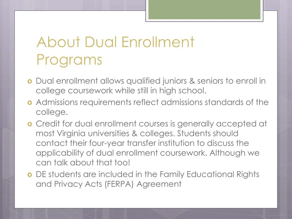about dual enrollment programs