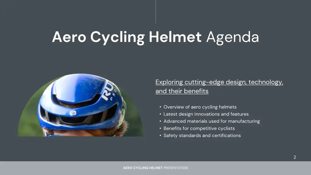 aero cycling helmet agenda