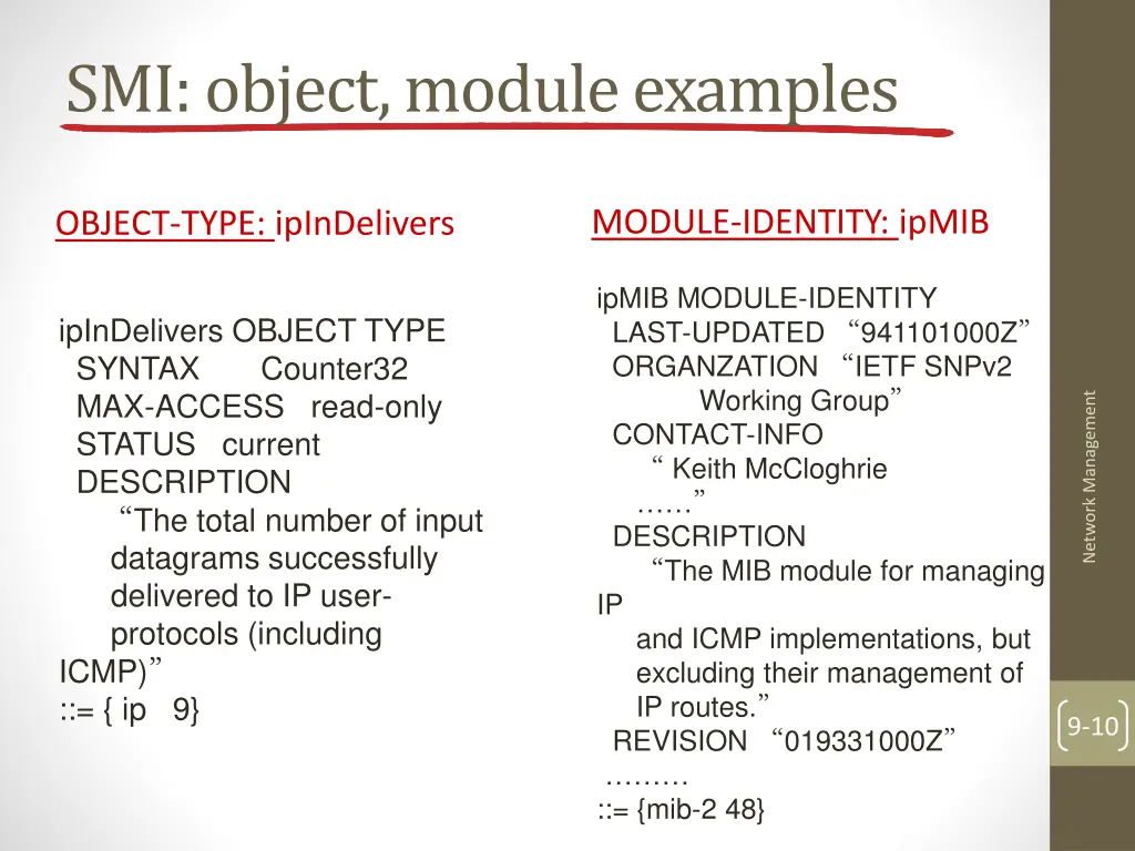 smi object module examples