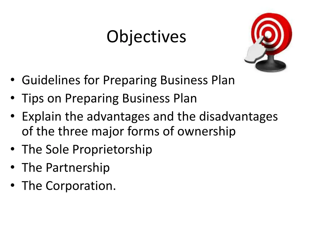 objectives