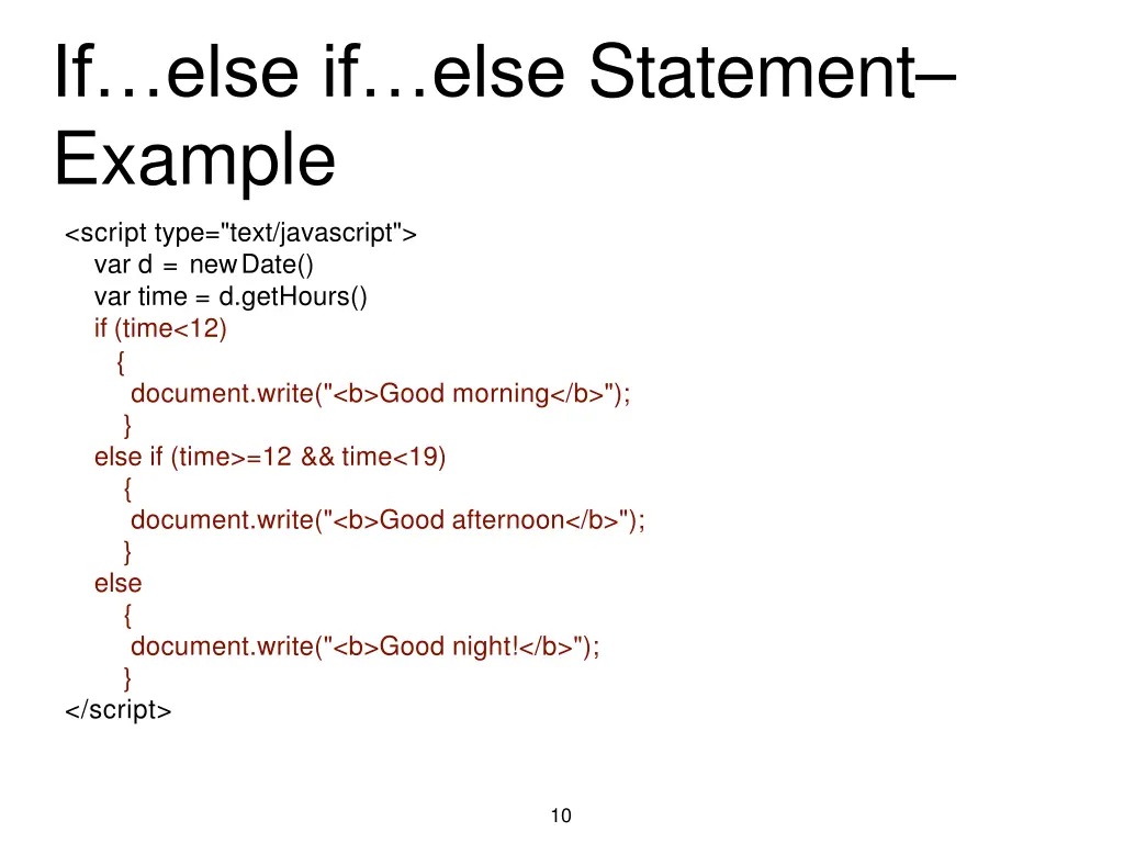 if else if else statement example