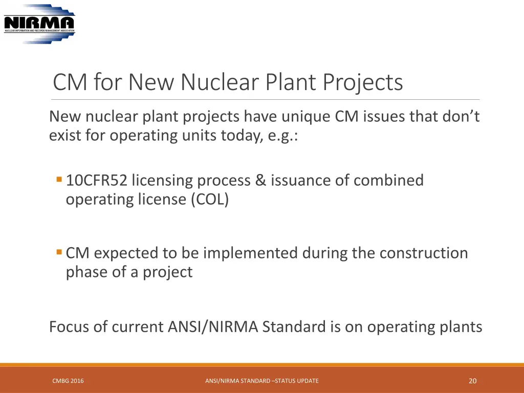 cm for new nuclear plant projects
