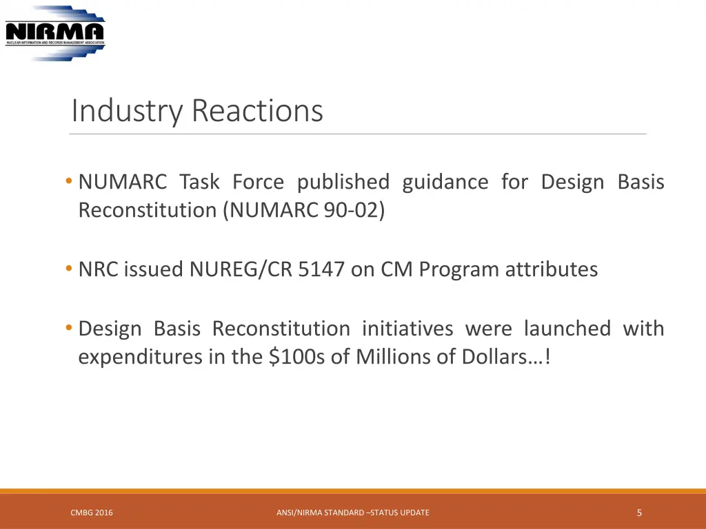industry reactions 1