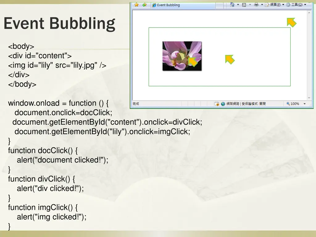 event bubbling