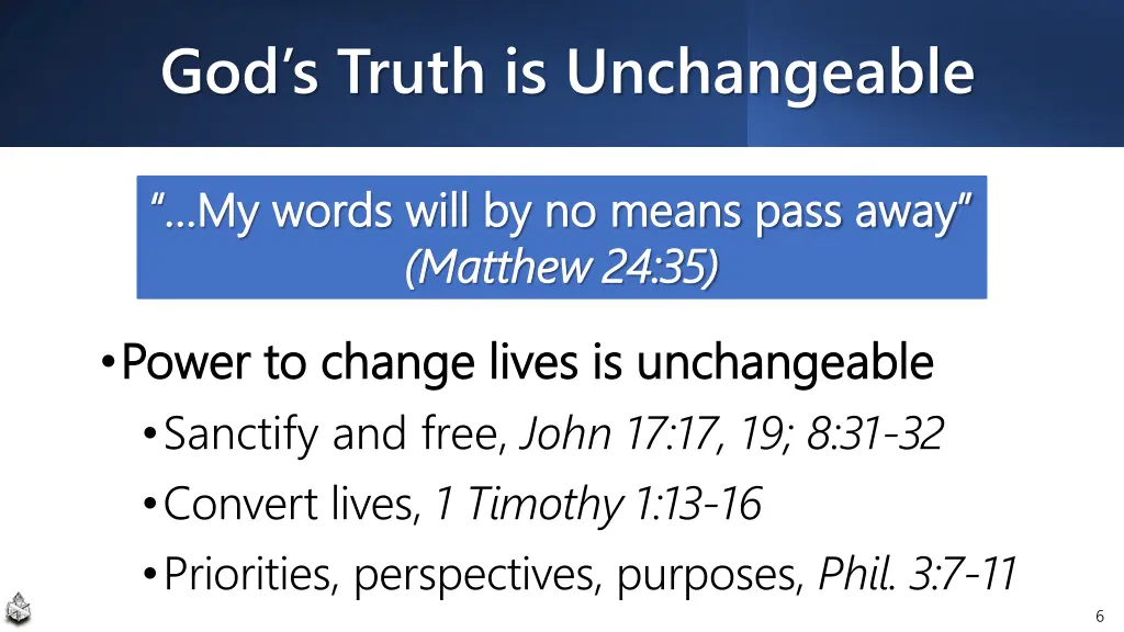 god s truth is unchangeable 1