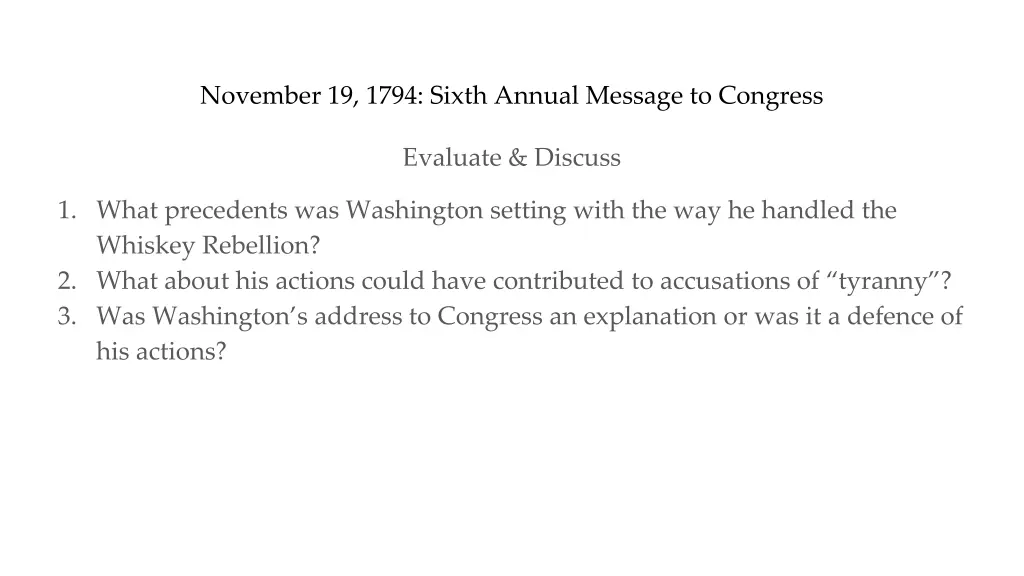 november 19 1794 sixth annual message to congress 10