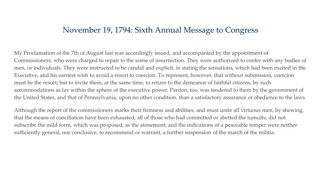 november 19 1794 sixth annual message to congress 3