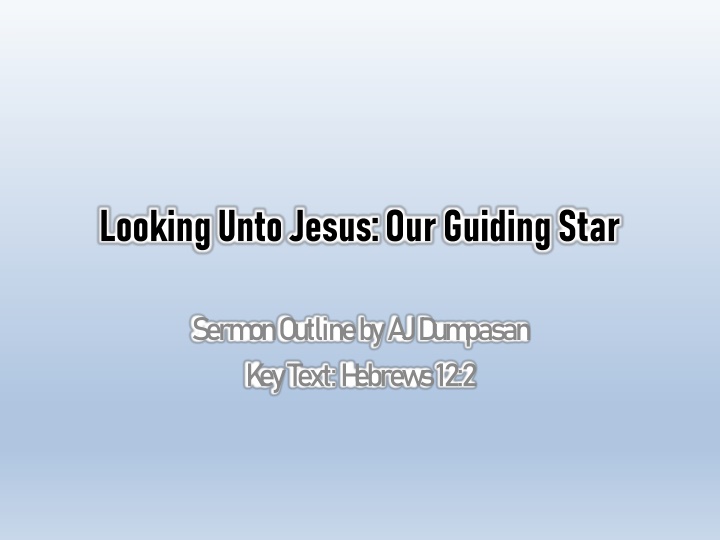 serm on outline by a j d um pasan k ey text