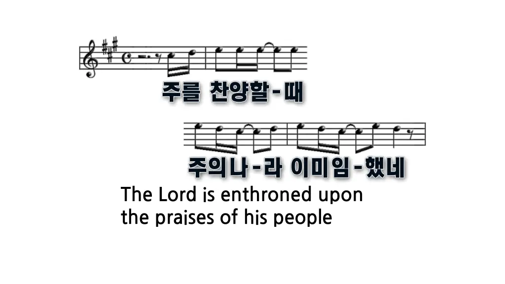 the lord is enthroned upon the praises