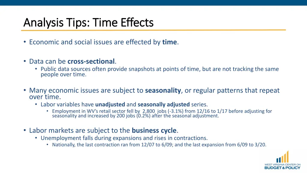 analysis tips time effects analysis tips time