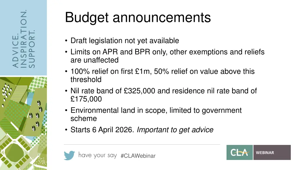 budget announcements
