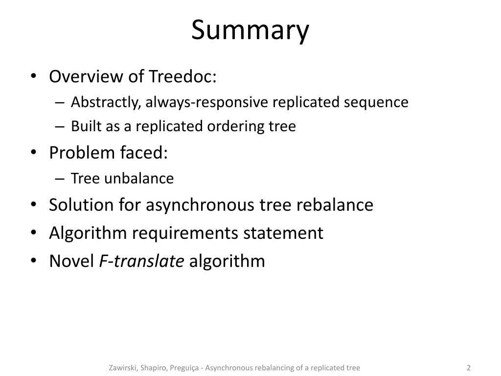 summary