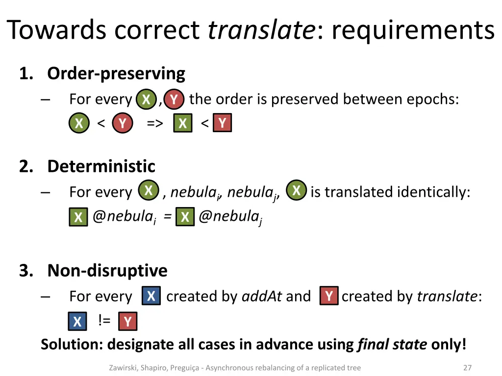 towards correct translate requirements