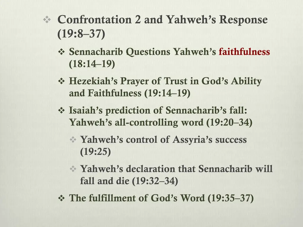 confrontation 2 and yahweh s response 19 8 37