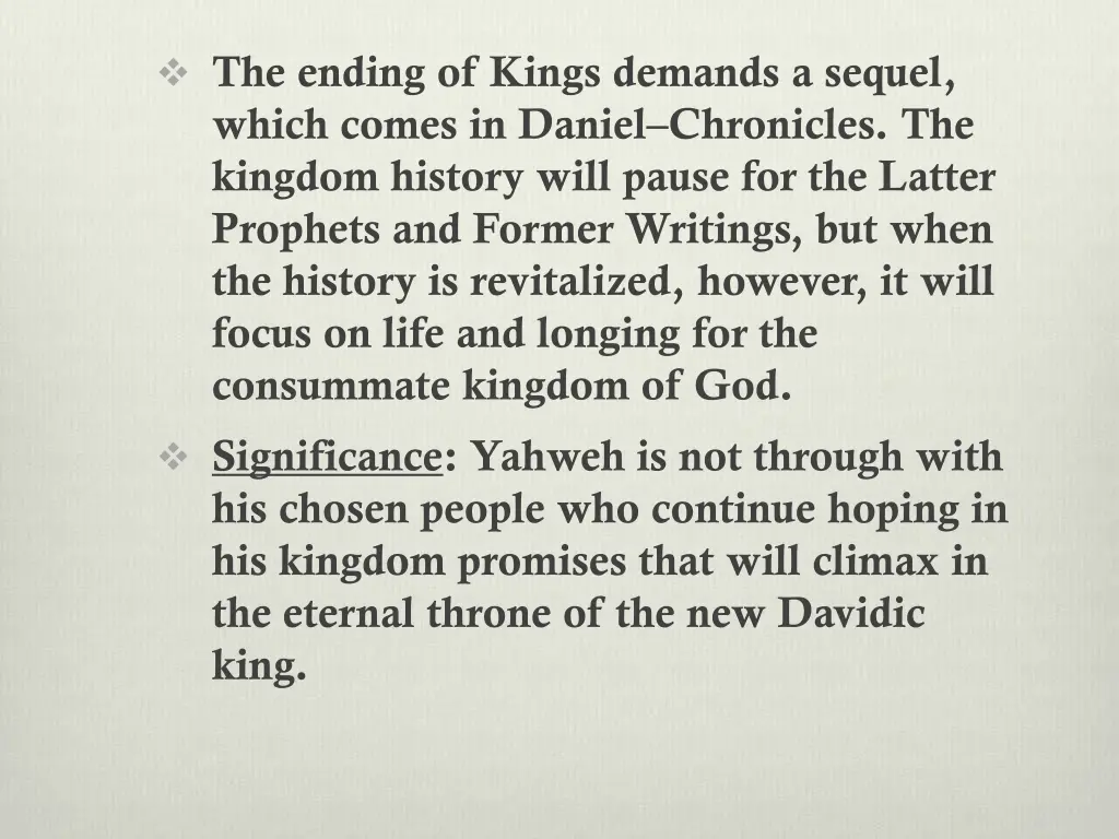 the ending of kings demands a sequel which comes