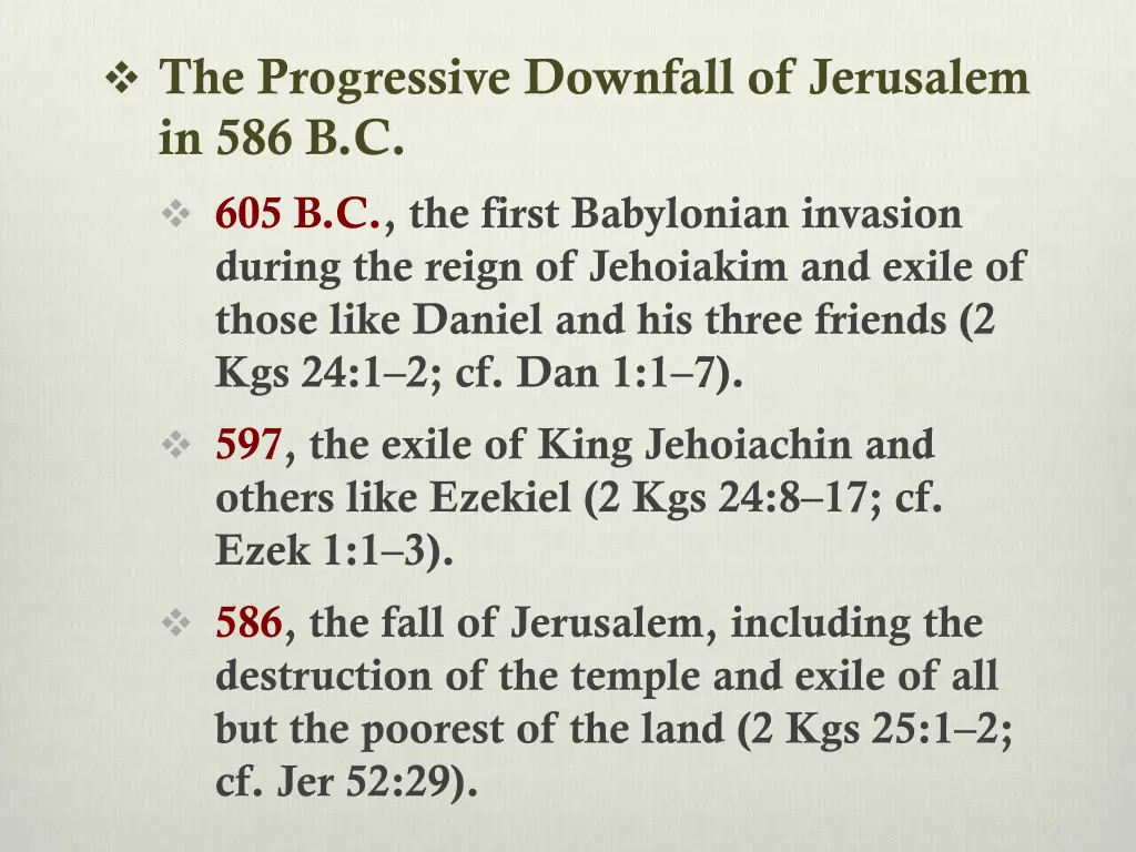 the progressive downfall of jerusalem in 586 b c