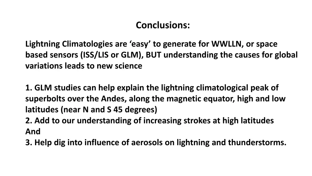 conclusions