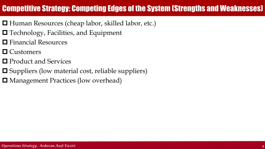 competitive strategy competing edges