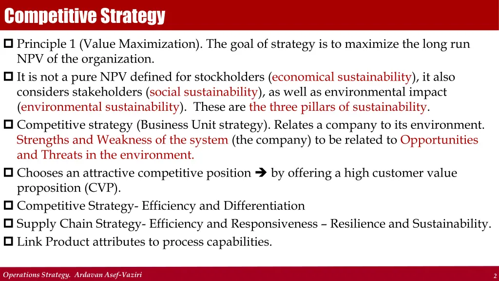 competitive strategy