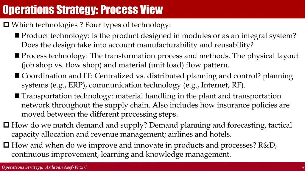 operations strategy process view 1