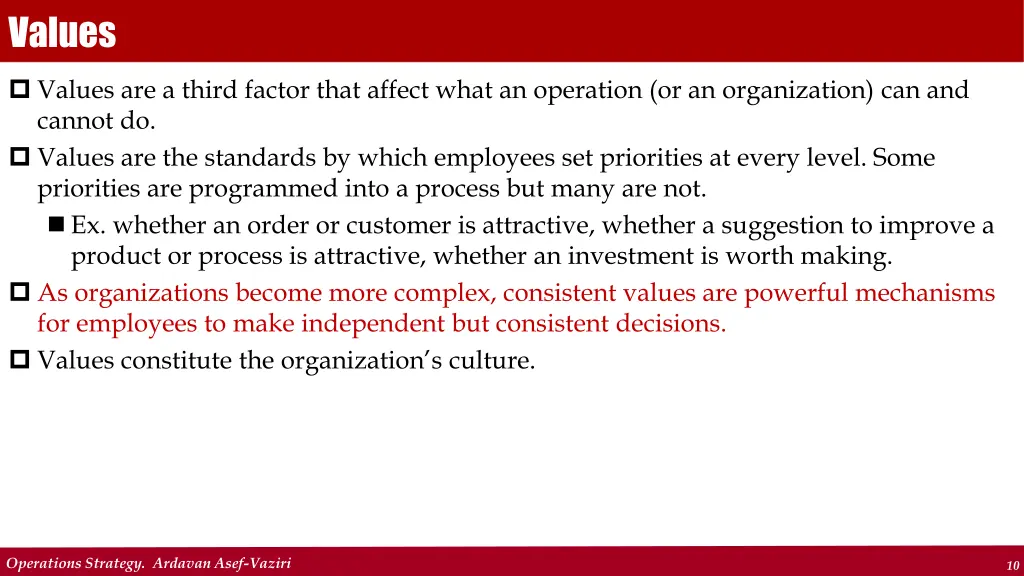 values