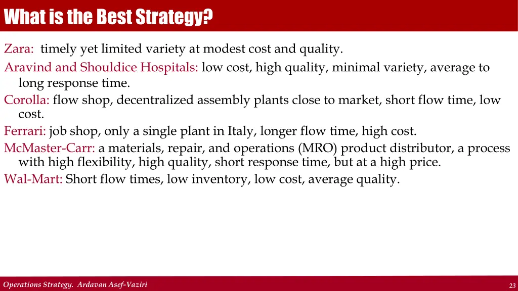 what is the best strategy