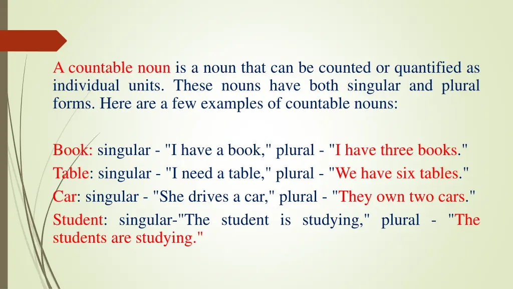a countable noun is a noun that can be counted