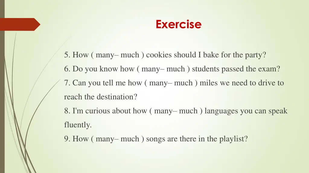 exercise 1