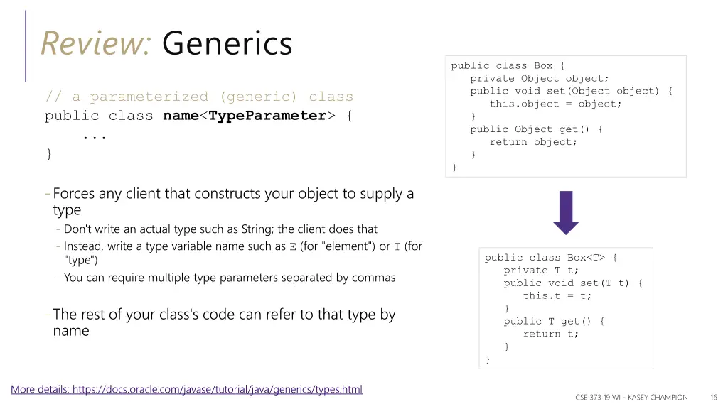 review generics