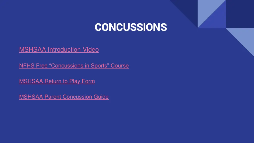 concussions