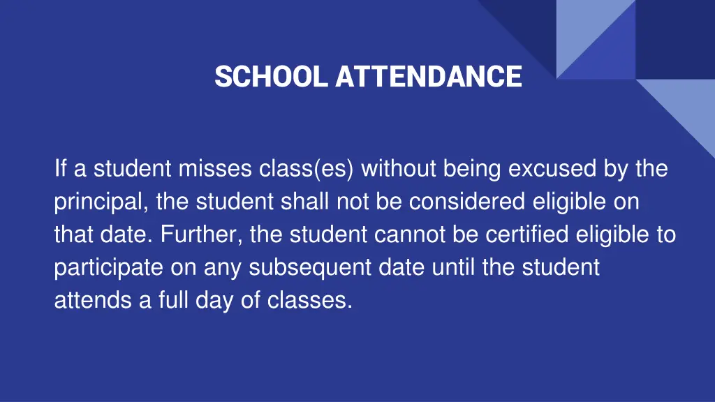 school attendance