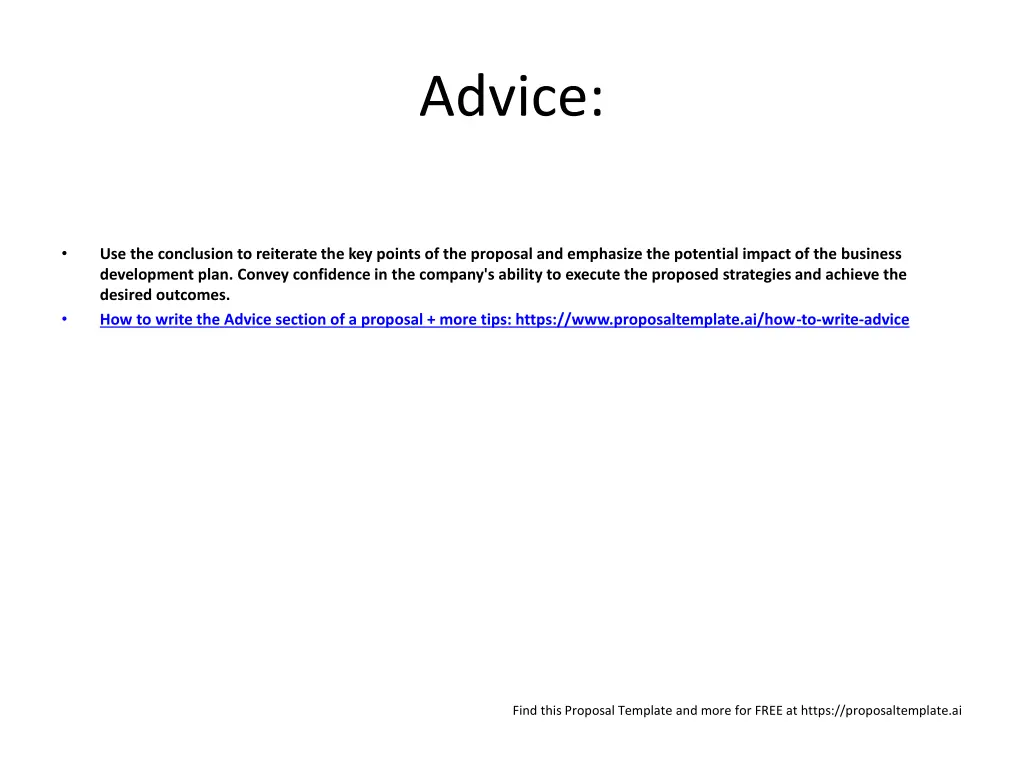 advice