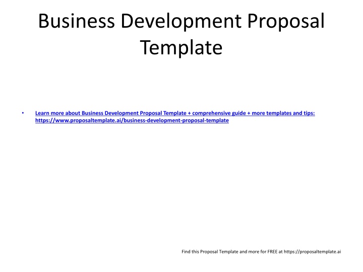 business development proposal template