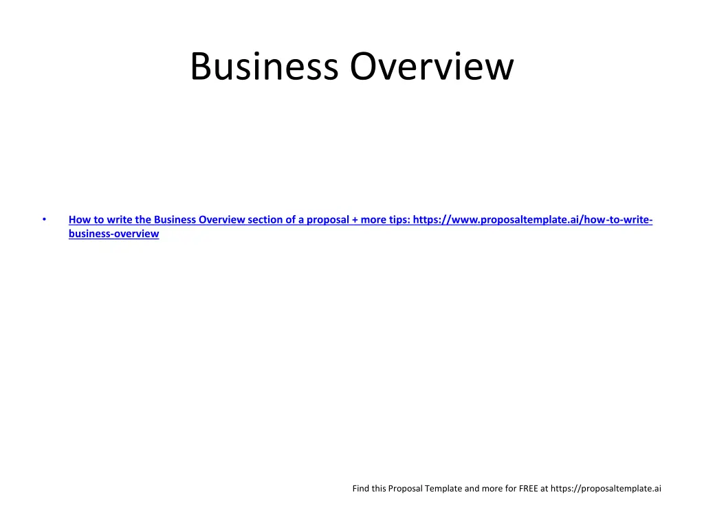 business overview