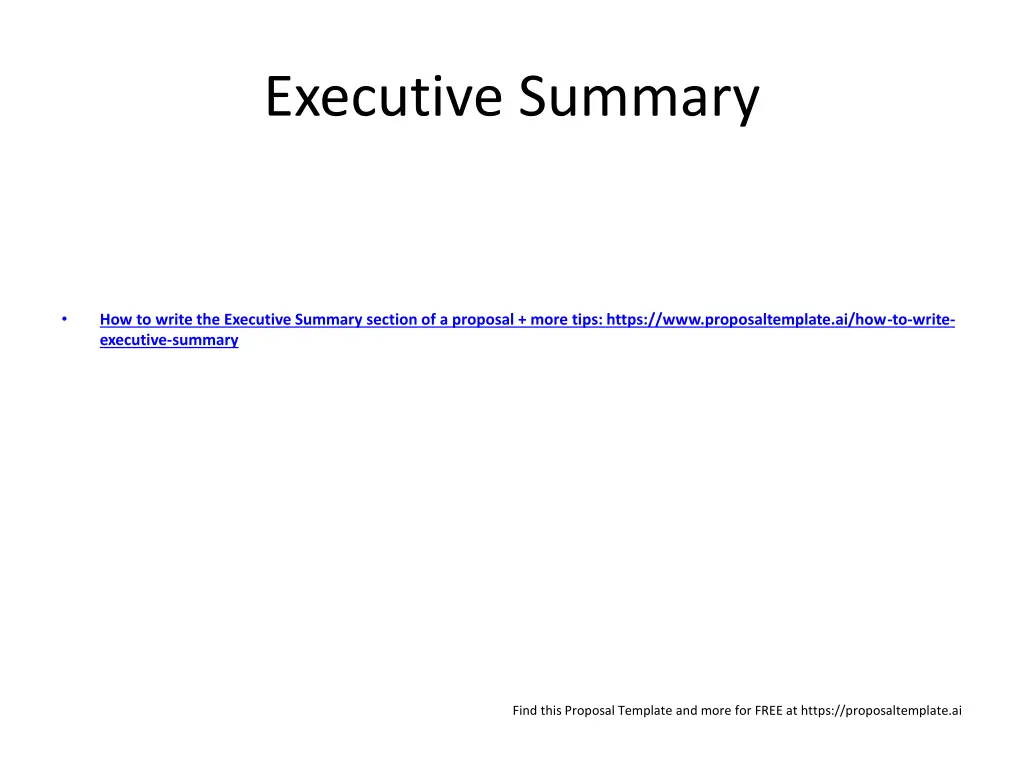 executive summary