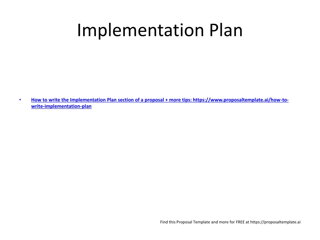 implementation plan