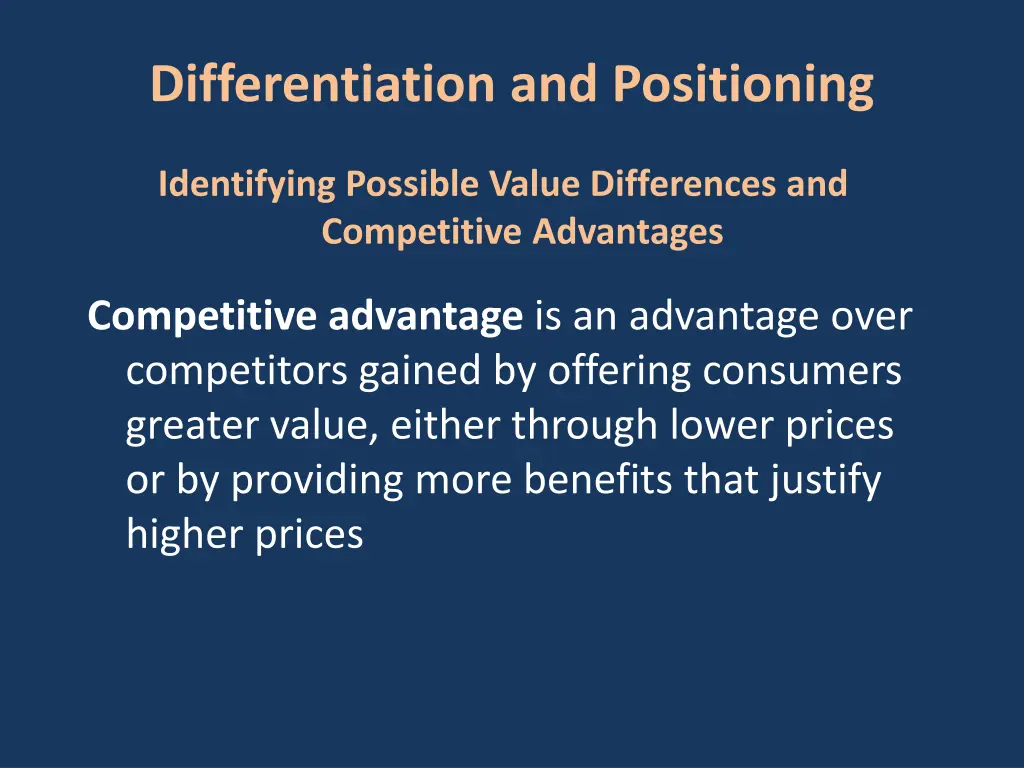 differentiation and positioning 1