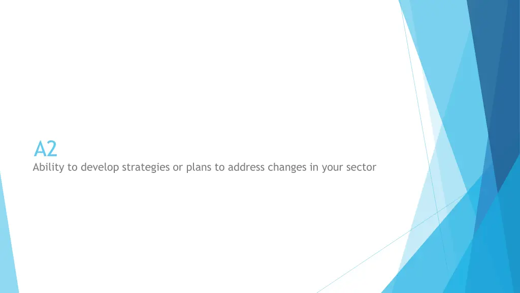 a2 ability to develop strategies or plans