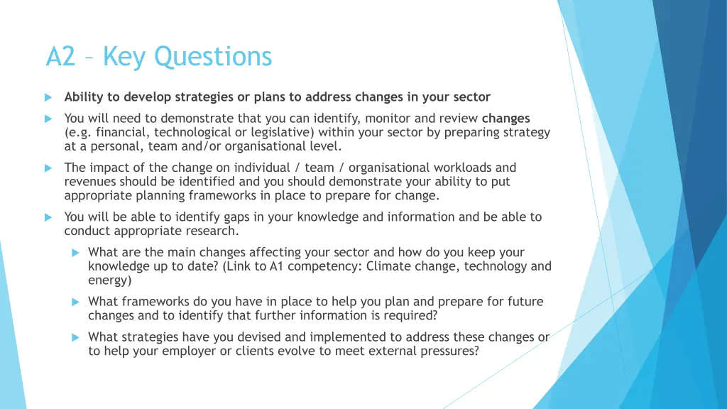 a2 key questions