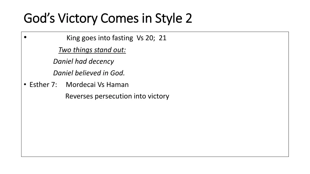 god s victory comes in style 2 god s victory