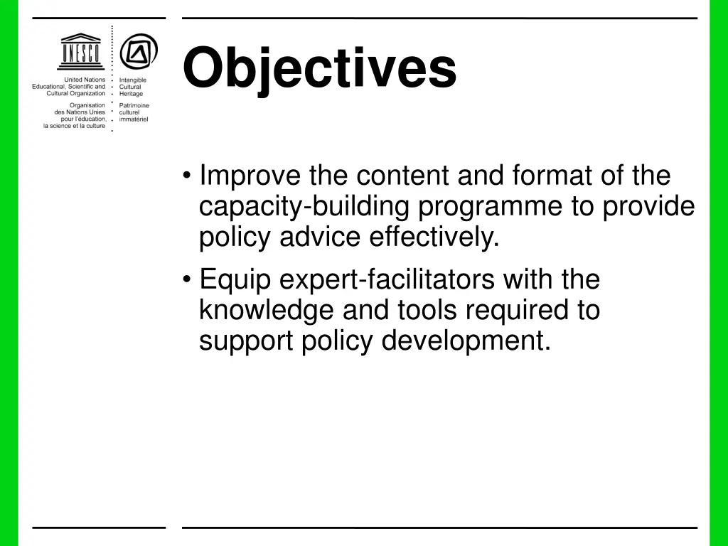 objectives