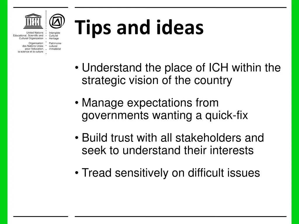 tips and ideas