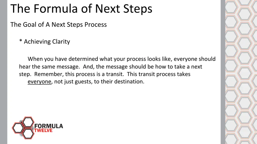 the formula of next steps 5
