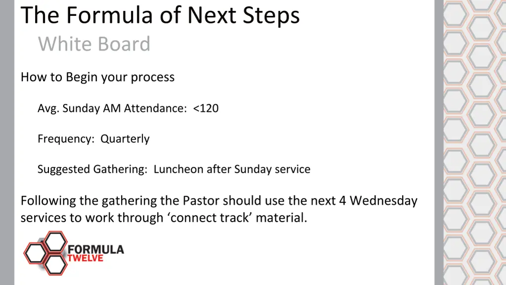 the formula of next steps white board 1
