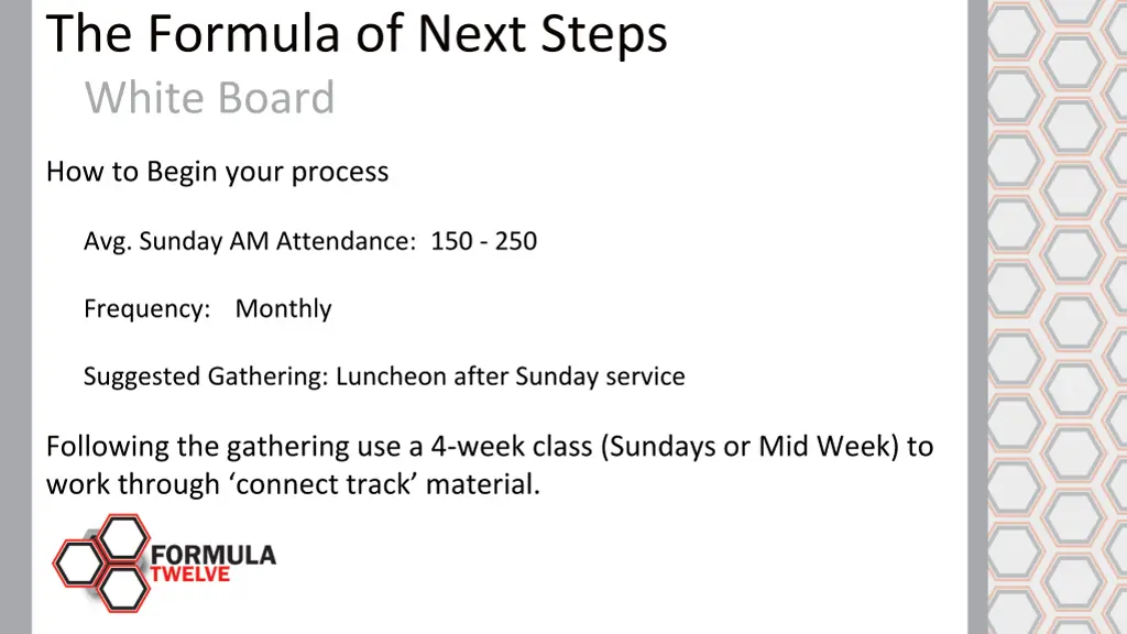 the formula of next steps white board 2