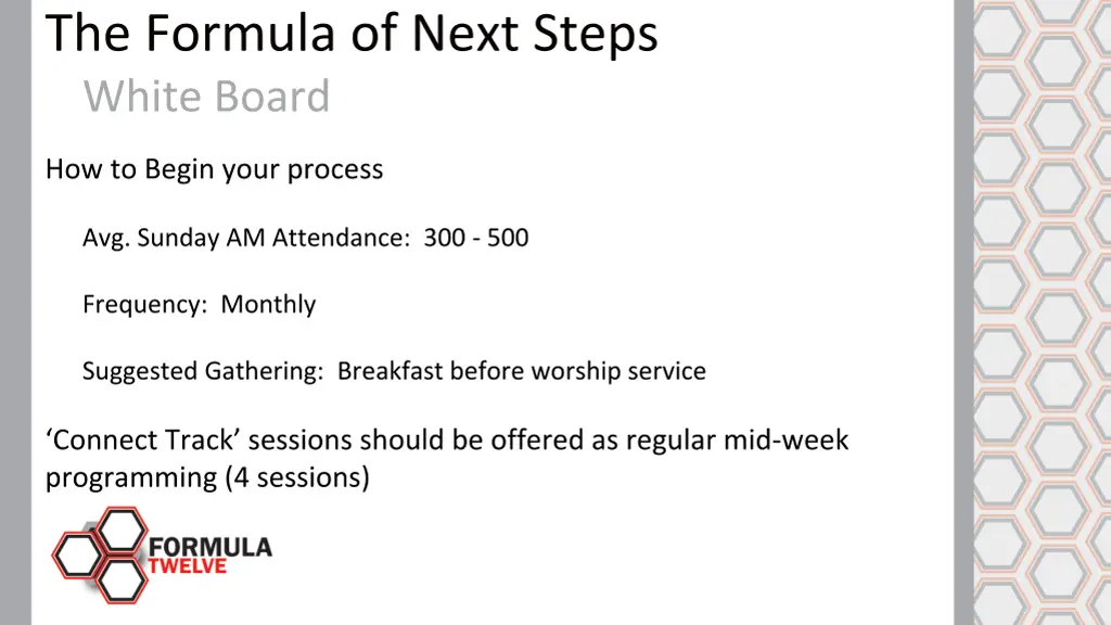 the formula of next steps white board 3