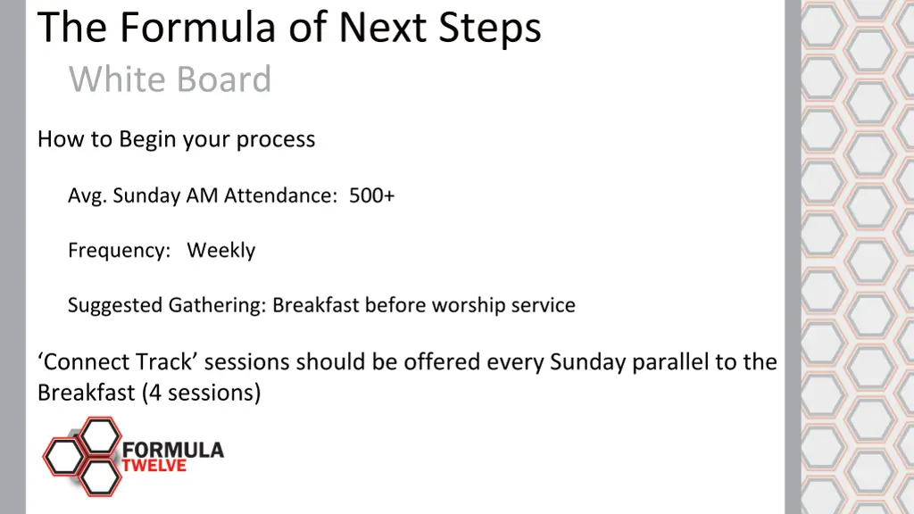 the formula of next steps white board 4